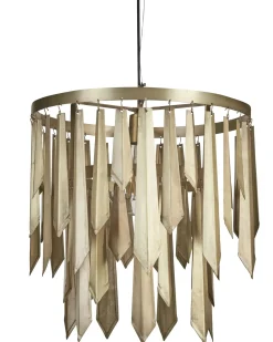 Beliani Lampadario CHAMBAL Metallo Ottone