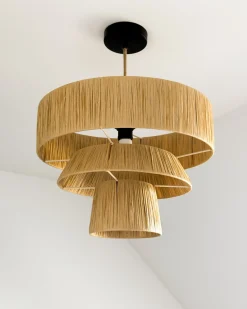 Beliani Lampadario CHAMBO Carta Naturale