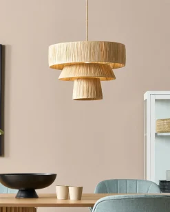 Beliani Lampadario CHAMBO Carta Naturale