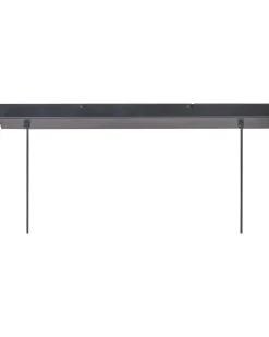 New Beliani Lampadario CHEYYAR Legno di mango Nero Nero Ottone