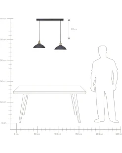 New Beliani Lampadario CHEYYAR Legno di mango Nero Nero Ottone