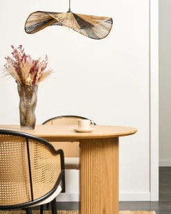 Discount Beliani Lampadario CIBUCO Iuta Naturale Naturale Nero