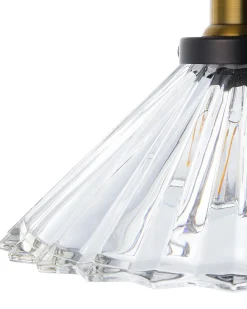 Best Beliani Lampadario COLORADO Vetro Trasparente Oro Trasparente