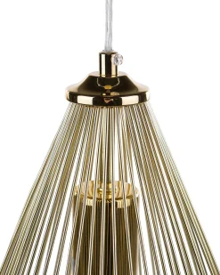 Discount Beliani Lampadario CONCA Metallo Oro
