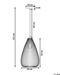 Discount Beliani Lampadario CONCA Metallo Oro