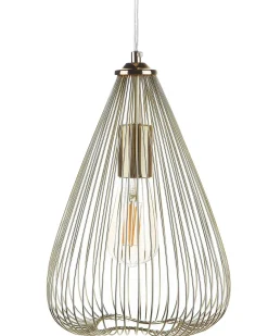 Discount Beliani Lampadario CONCA Metallo Oro