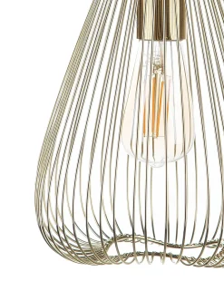 Discount Beliani Lampadario CONCA Metallo Oro