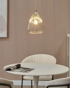 Discount Beliani Lampadario CONCA Metallo Oro