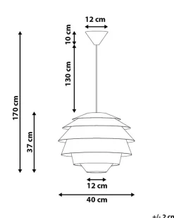 New Beliani Lampadario CONGO Bianco