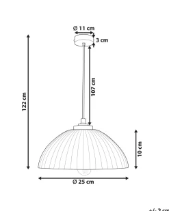 Sale Beliani Lampadario COTTICA Cartapesta Bianco