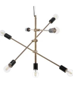 Outlet Beliani Lampadario CREMERA Metallo Ottone