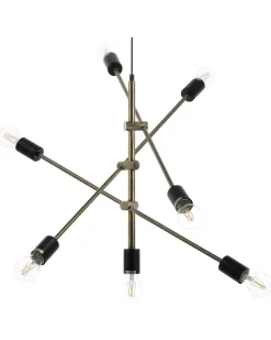 Outlet Beliani Lampadario CREMERA Metallo Ottone
