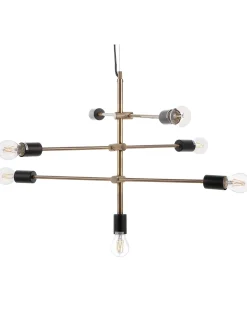 Outlet Beliani Lampadario CREMERA Metallo Ottone
