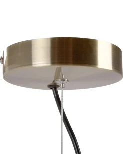 Outlet Beliani Lampadario CREMERA Metallo Ottone