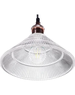 Sale Beliani Lampadario CURONE Vetro Rame Rame Trasparente
