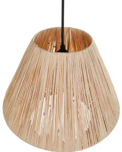 Hot Beliani Lampadario DAMIT Vimini Naturale Naturale Nero
