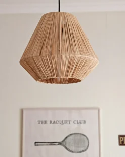Hot Beliani Lampadario DAMIT Vimini Naturale Naturale Nero