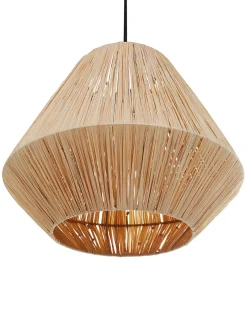 Hot Beliani Lampadario DAMIT Vimini Naturale Naturale Nero