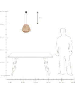Hot Beliani Lampadario DAMIT Vimini Naturale Naturale Nero