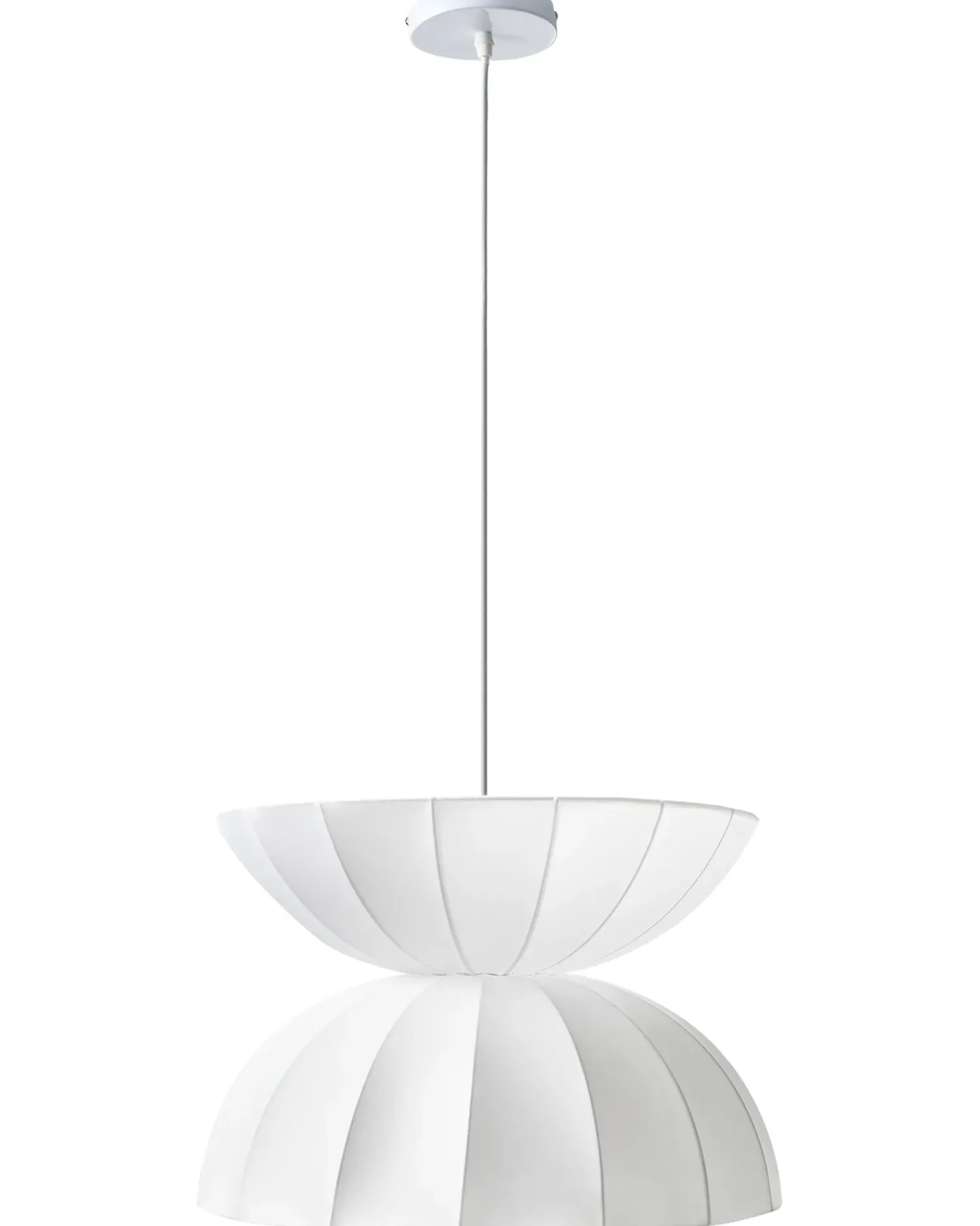 Outlet Beliani Lampadario DEBONS Finta seta Bianco
