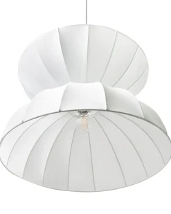 Outlet Beliani Lampadario DEBONS Finta seta Bianco