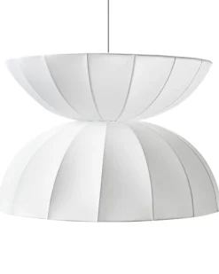 Outlet Beliani Lampadario DEBONS Finta seta Bianco
