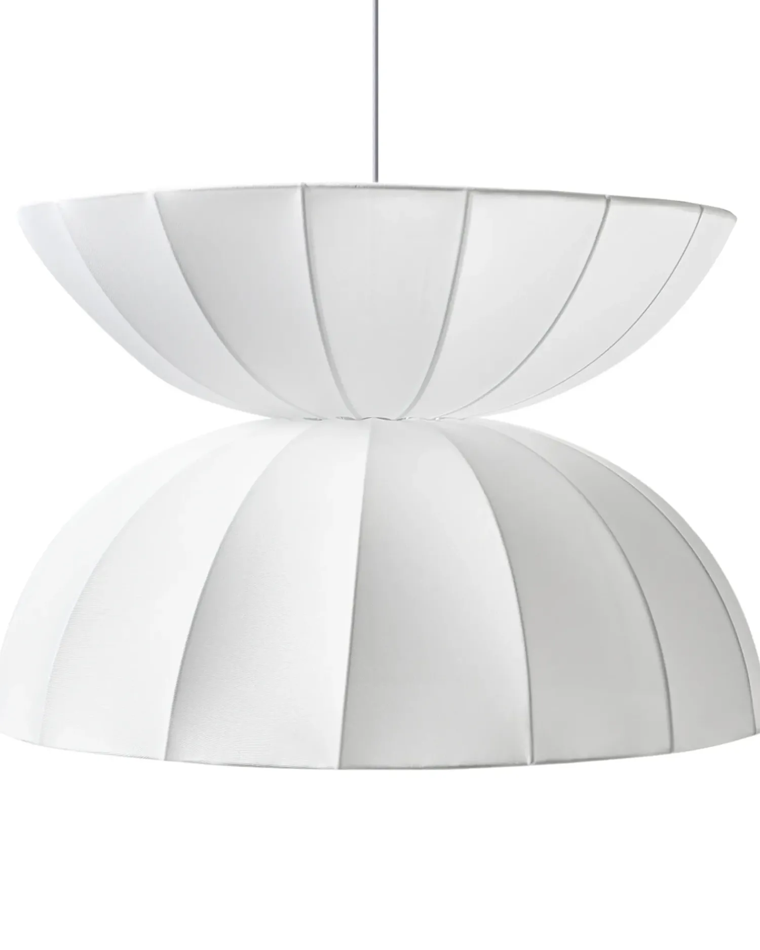 Outlet Beliani Lampadario DEBONS Finta seta Bianco