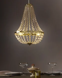 Discount Beliani Lampadario DIAMANTE Metallo Oro