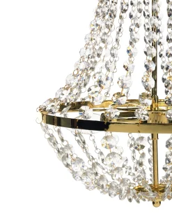 Discount Beliani Lampadario DIAMANTE Metallo Oro