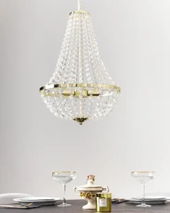 Discount Beliani Lampadario DIAMANTE Metallo Oro
