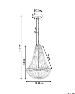 Discount Beliani Lampadario DIAMANTE Metallo Oro