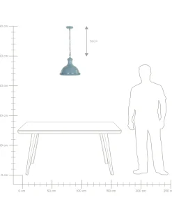 Outlet Beliani Lampadario DIDESSA Metallo Blu