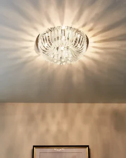 Hot Beliani Lampadario DORNAS Cristallo Argento