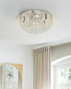 Hot Beliani Lampadario DORNAS Cristallo Argento