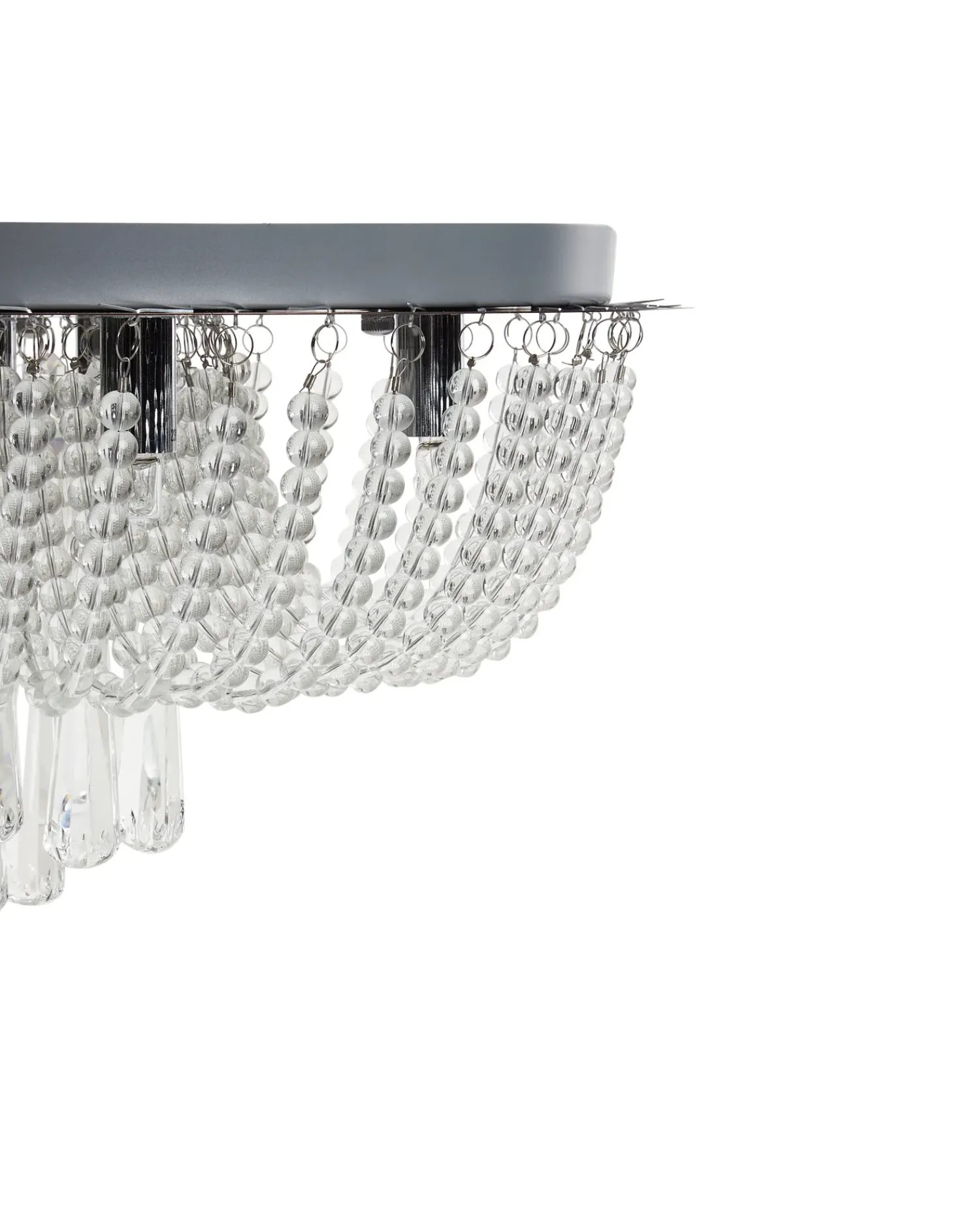 Hot Beliani Lampadario DORNAS Cristallo Argento