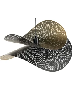 Clearance Beliani Lampadario DOYLES Metallo Oro Nero Oro