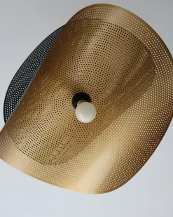 Clearance Beliani Lampadario DOYLES Metallo Oro Nero Oro