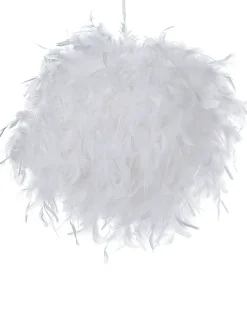 Outlet Beliani Lampadario DRAVA Piume Bianco
