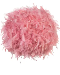 Best Beliani Lampadario DRAVA Piume Rosa