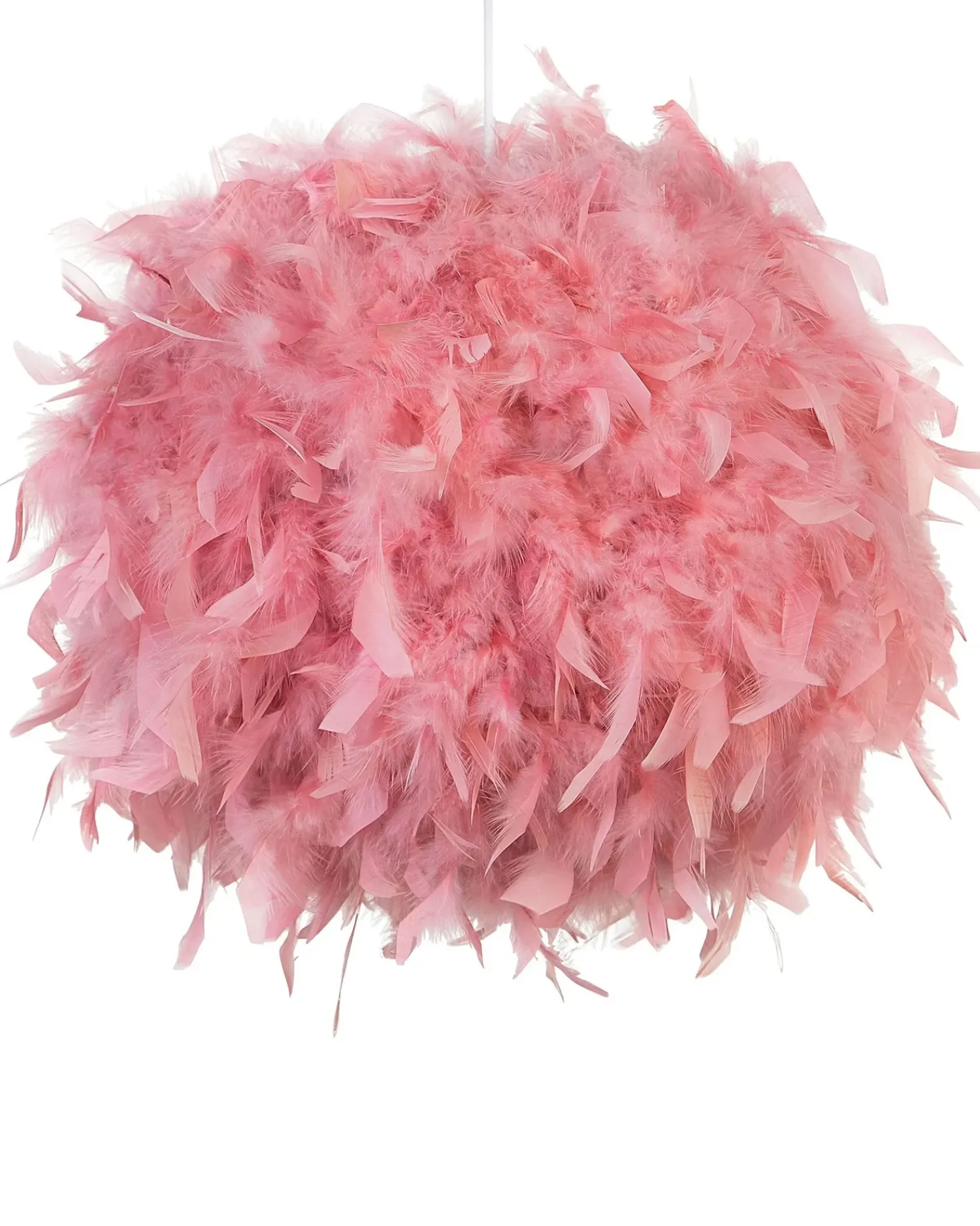Best Beliani Lampadario DRAVA Piume Rosa