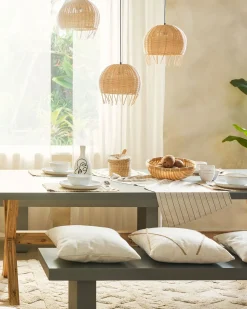 Online Beliani Lampadario DRINO Rattan Marrone chiaro Beige Naturale