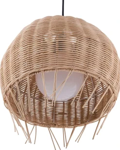 Online Beliani Lampadario DRINO Rattan Marrone chiaro Beige Naturale