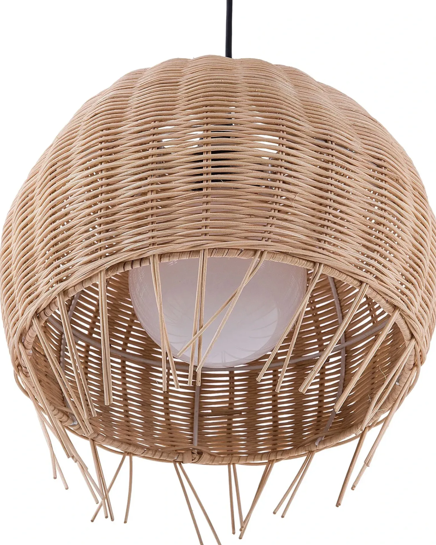 Online Beliani Lampadario DRINO Rattan Marrone chiaro Beige Naturale