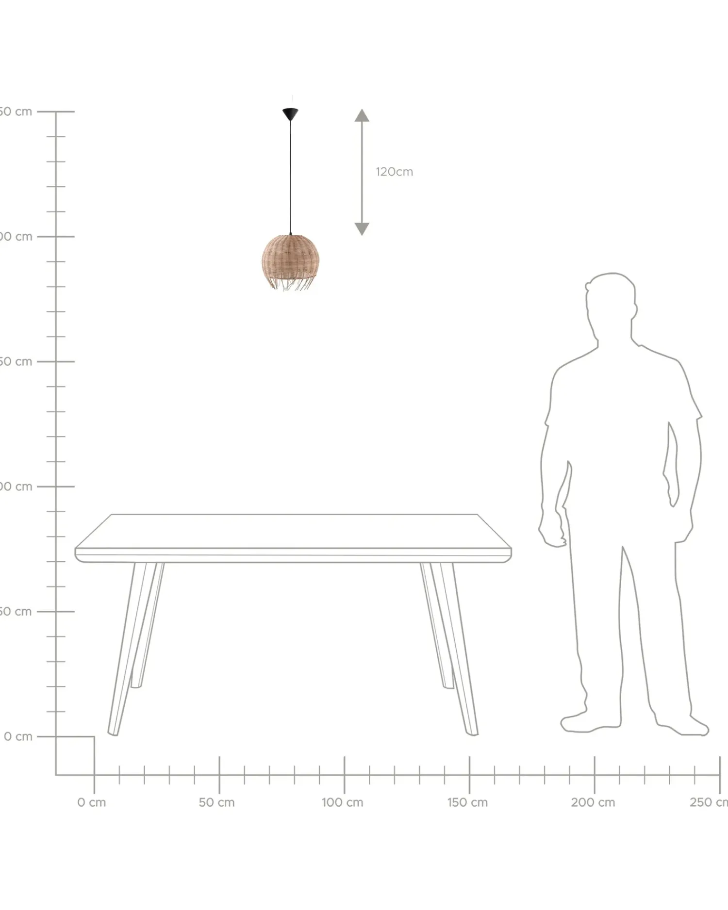 Online Beliani Lampadario DRINO Rattan Marrone chiaro Beige Naturale