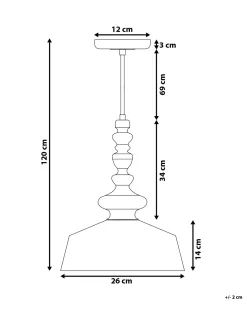 Sale Beliani Lampadario DRIVA Metallo Bianco
