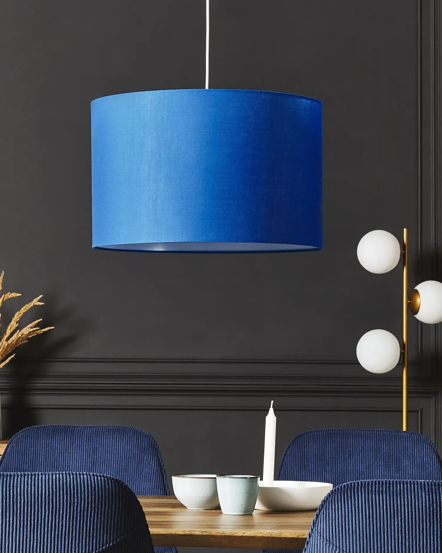 New Beliani Lampadario DULCE Blu Bianco Blu