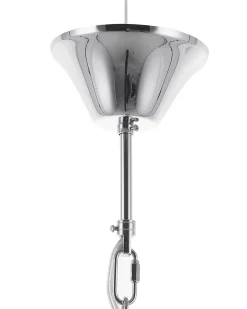 Beliani Lampadario EBRON Metallo Argento