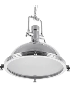 Beliani Lampadario EBRON Metallo Argento