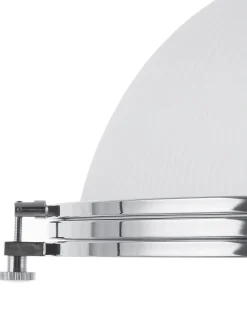 Sale Beliani Lampadario EBRON Vetro Bianco Argento Bianco