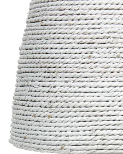 Hot Beliani Lampadario ENDRICK Vimini Naturale Bianco Marrone Bianco Naturale Marrone Nero